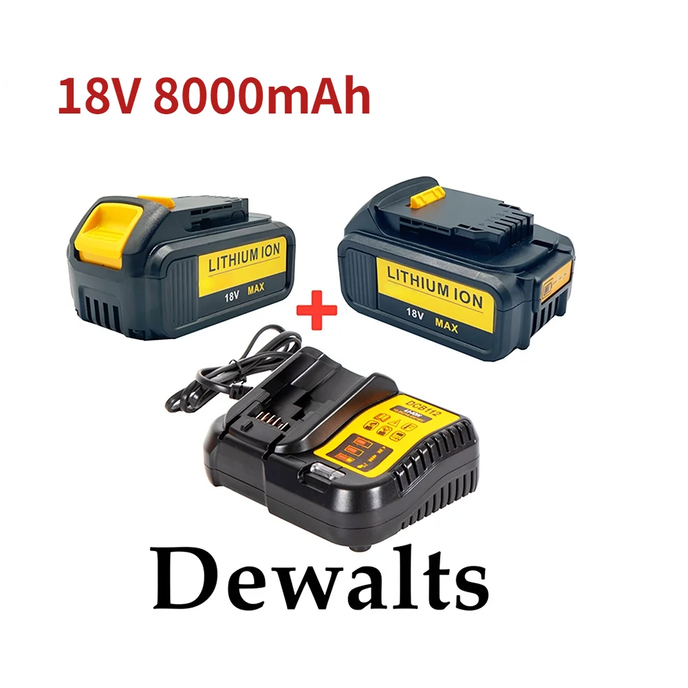 

Новый литий-ионный аккумулятор 18 в 8000 мАч, литий-ионный аккумулятор DCB180 для DEWALT DCB180,DCB181 XJ DCB200,DCB201,DCB201-2,DCB204,DCB20 DCB182