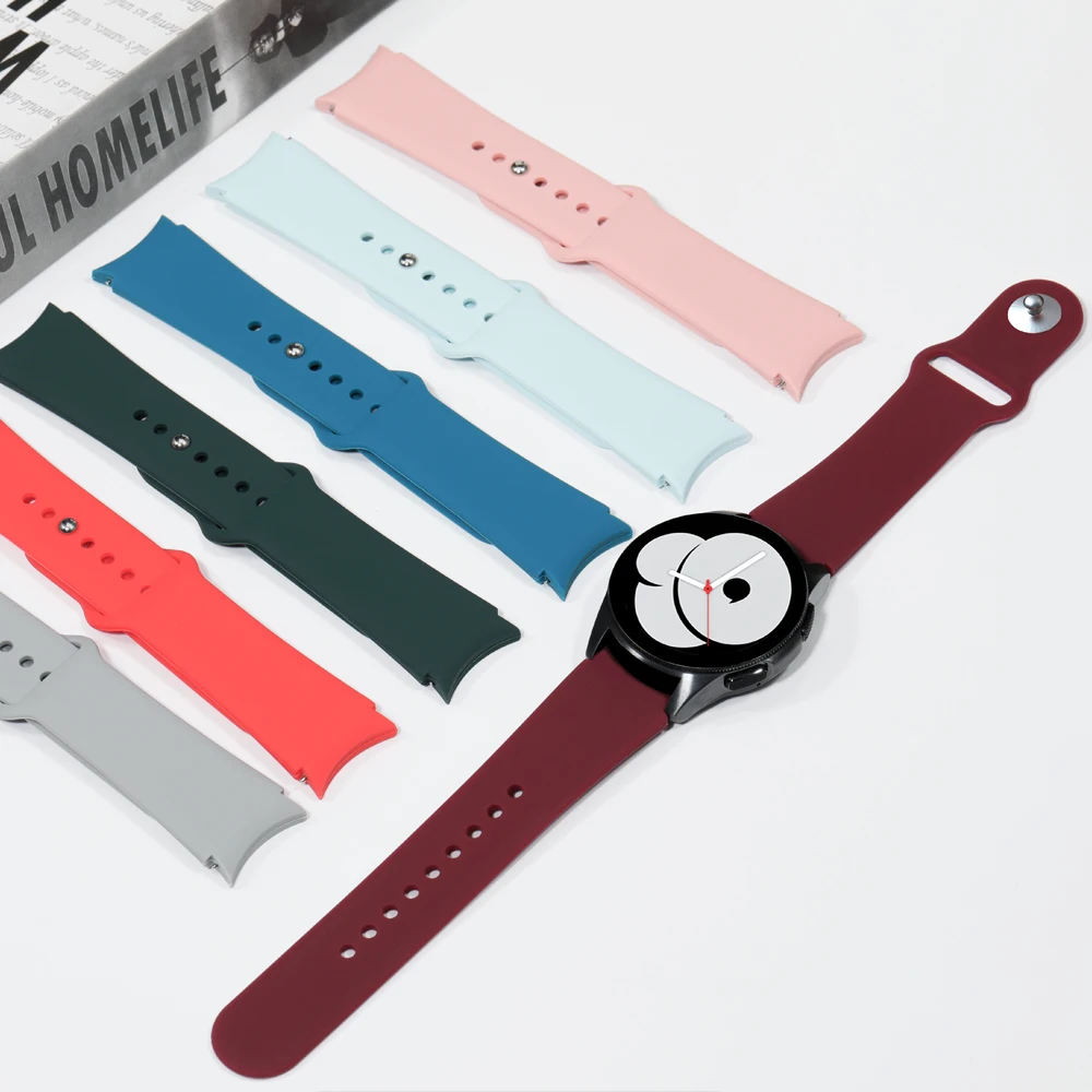

20mm watch Strap For Samsung Galaxy Watch 5/4 44mm 40mm wristband Silicone Bracelet Galaxy Watch 4 classic/5 pro 46mm 42mm 45mm