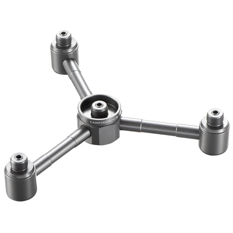 

Outdoor Camping Stove Adapter Aluminium Alloy Air Tank 3 Conversion Head Camp Furnace Converter Gas Stove Convertor 24BD