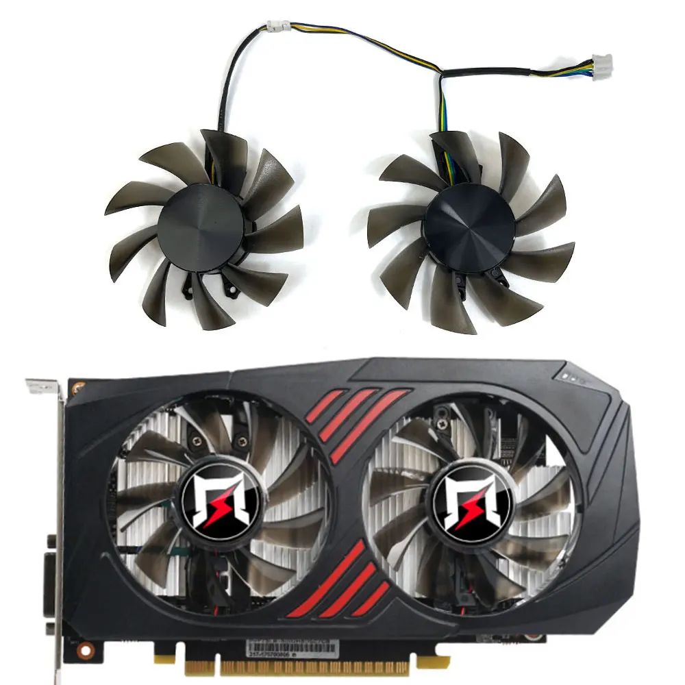 

Новый вентилятор для геймпада 75 мм, 4 контакта, для геймпада GTX 1060, GTX 1050TI, GTX 1050, Gainward P106-100, охлаждающий вентилятор для графической карты