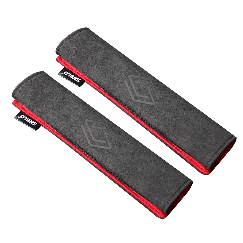 

Car Seat Belt Covers Shoulder Protector Alcantara Suede For Renault Koleos Kadjar Fluence Scenic Sandero Stepway Espace Megane