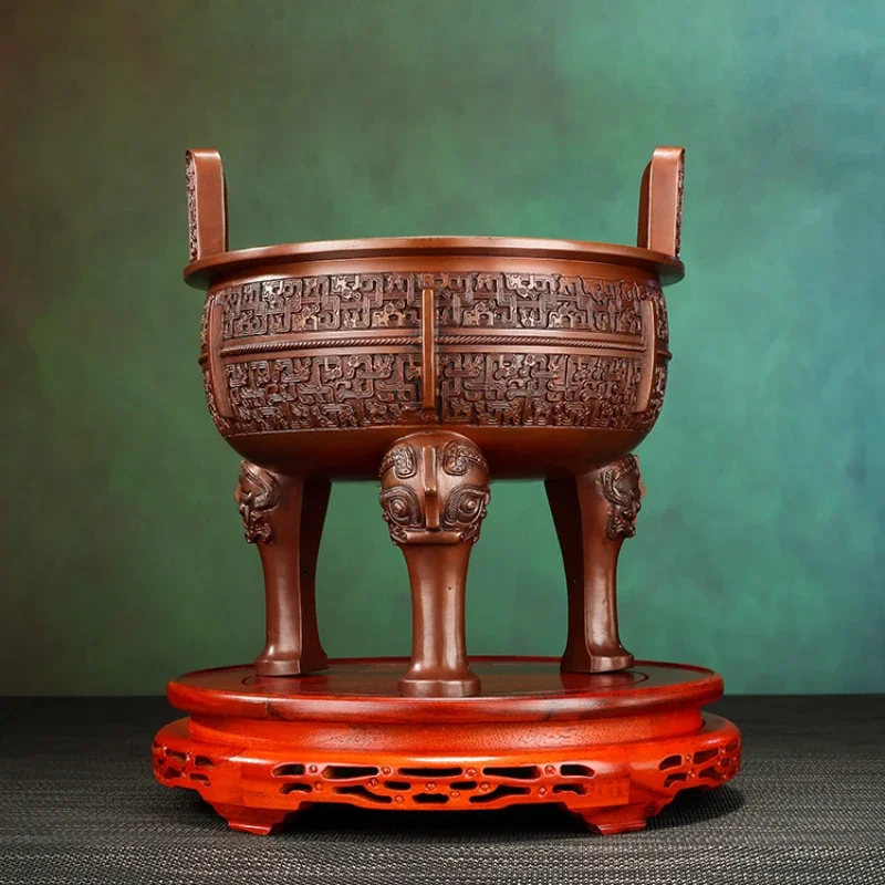 Медный штатив с узором дракона медный маятниковый Qianqiu трехногий круглый для