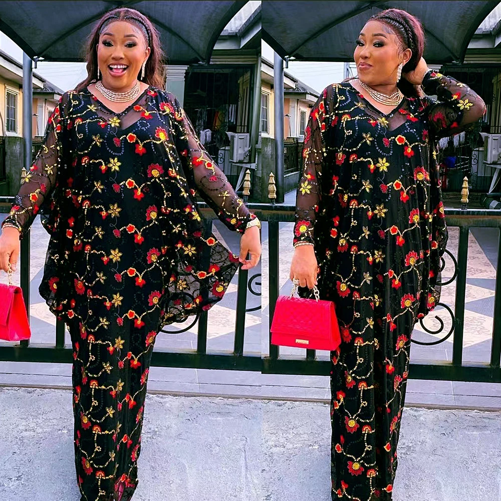 

Traditional African Dresses For Women Dashiki Outfits Dubai Turkey Plus Size Boubou Maxi Robe Wedding Party Gown Kaftan Abayas