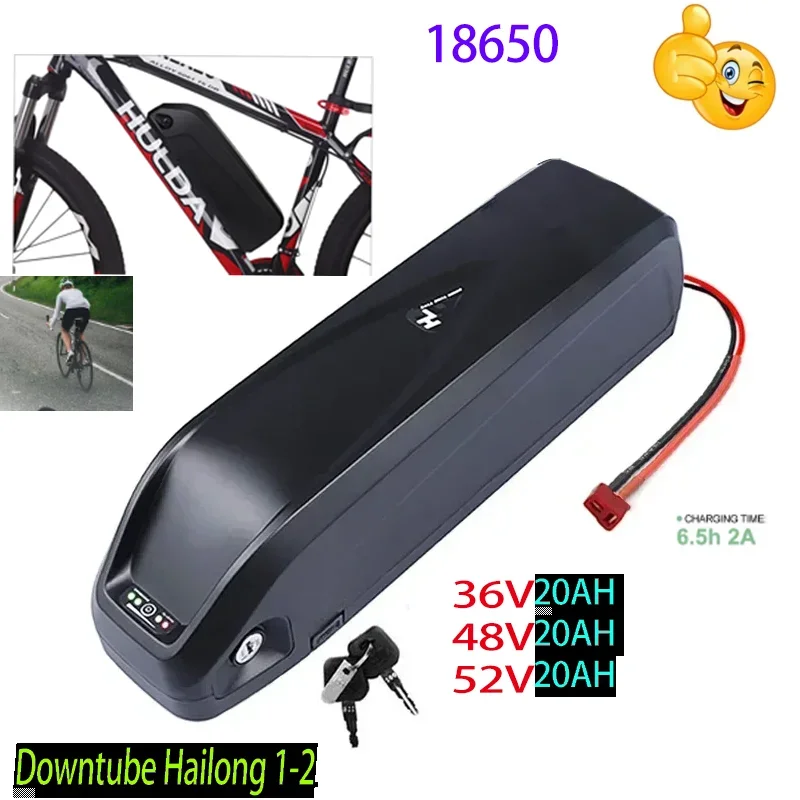 Оригинальный аккумулятор Hailong для электрического велосипеда 48 в 36 52 20Ah30ABMS 350 Вт 500