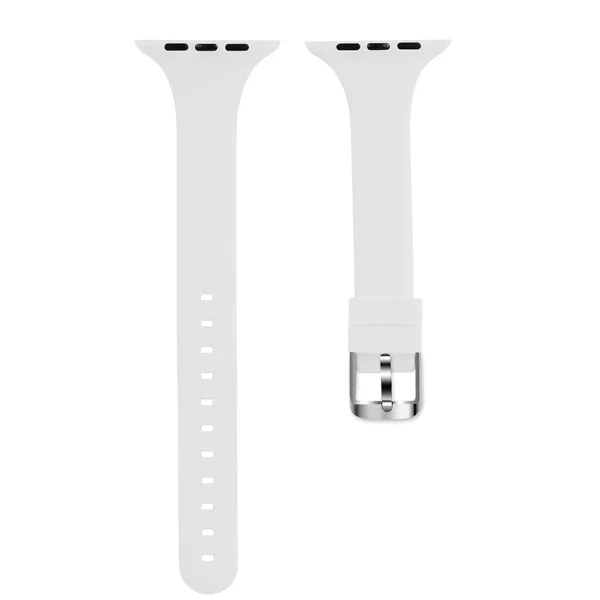 

2022 Soft Silicone Strap For IWatch Series 6/5/4/3 Watch Bands For Apple Watch 38mm 40mm 42mm 44mm Thin Slim Narrow Replacement