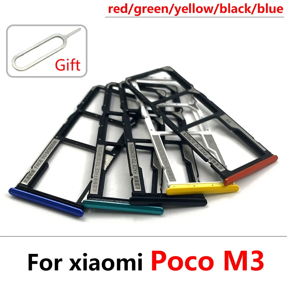 Фото Новый лоток для SIM-карты, держатель чипа, адаптер, замена для Xiaomi Poco X3, F2 Pro, M3, POCOHONE, F1+, с пином №4