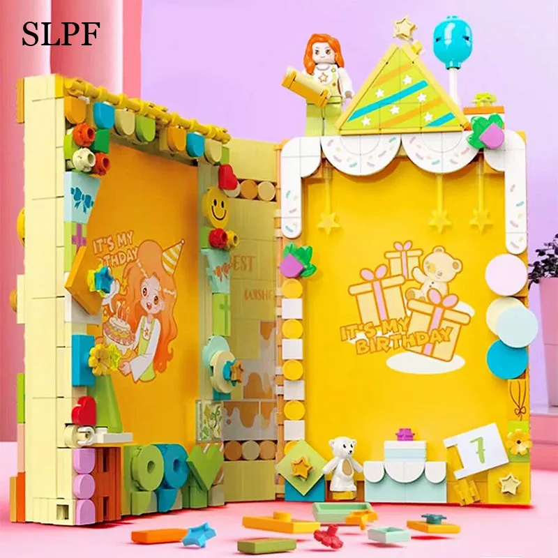 

Wedding Birthday Photo Album Building Blocks Book Model Kits Small Particles Educational Assembled Construction Bricks Toys Gift