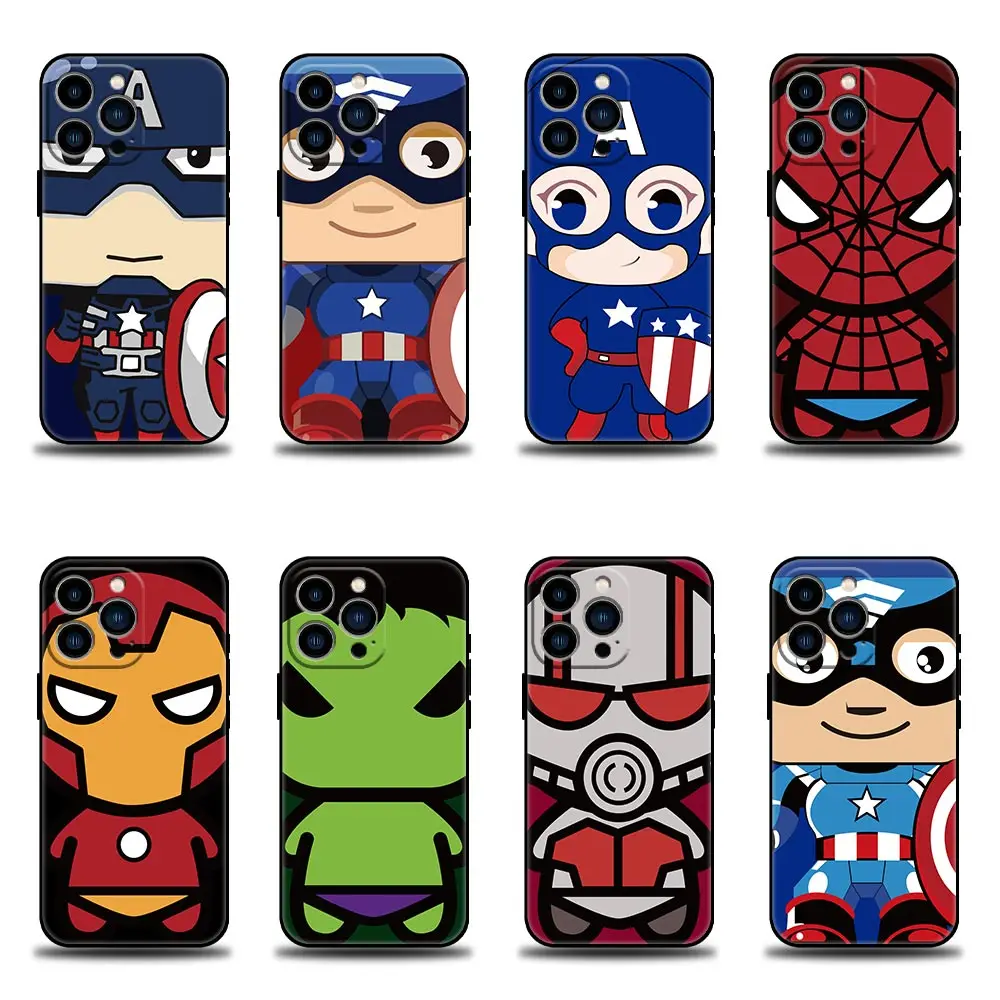 

Cartoon Avengers Marvel heroes Fundas Coques Case iphone Apple for 14 11 12 13 7 8 SE XR XS 5 5s 6 6s Pro Plus Max PM Cases Capa