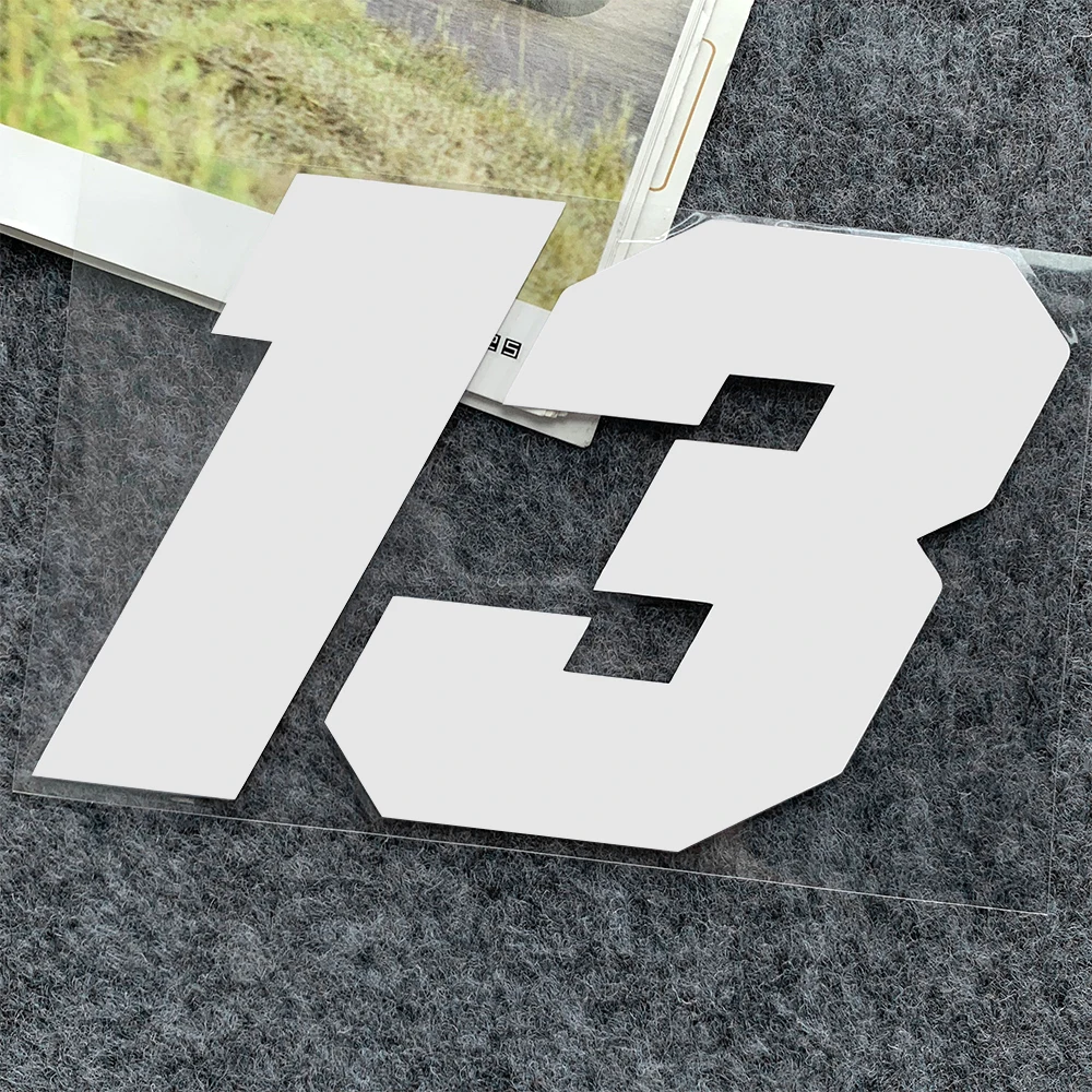 

Мотоциклетные наклейки с номером 13, светоотражающие Мотоциклетные аксессуары, наклейки для Suzuki vдополнительный 650 GSXR 600 GSR 600 Yamaha R1 MT07 R3 R7