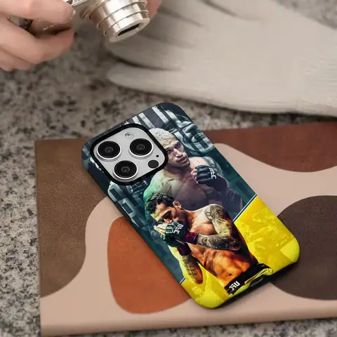 Чехол для телефона Fighting Fighting Charles Oliveira для Samsung S25 S24 S23 S22 S21 A56 A36 A26 A16 FE Ultra Plus Glossy HD Film Cover