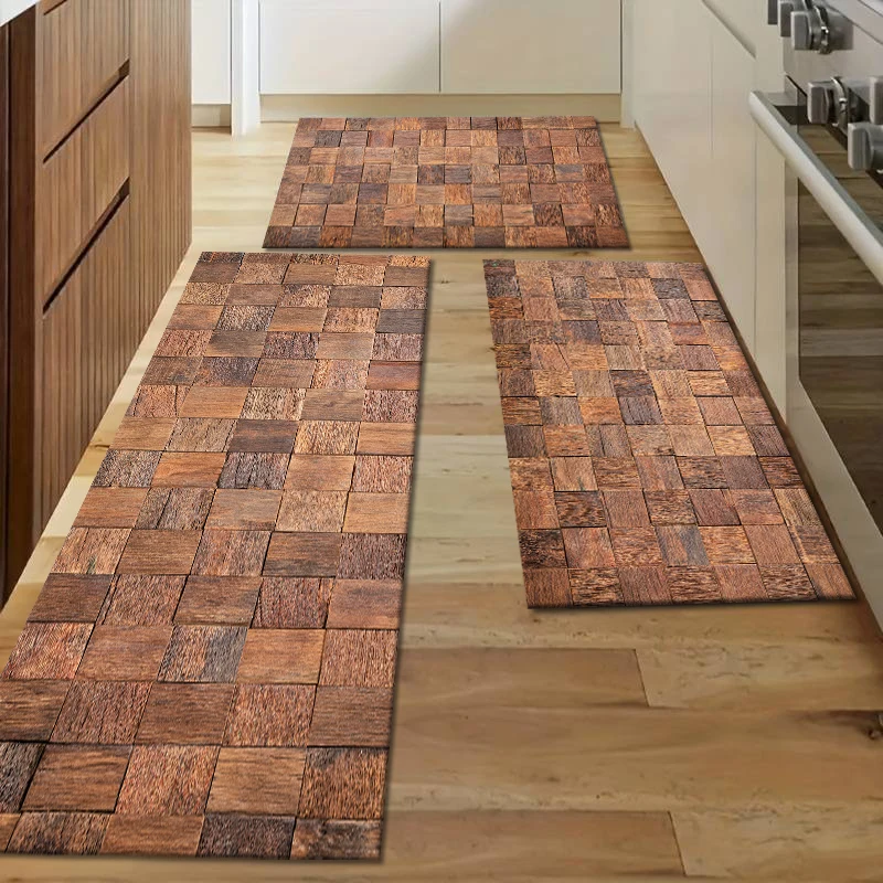 Противоскользящий водонепроницаемый коврик из полиэстера для кухни и ванной