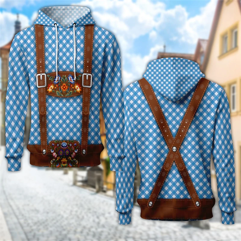 Толстовка Oktoberfest в Германии с 3D графическим рисунком Мужская одежда Повседневный