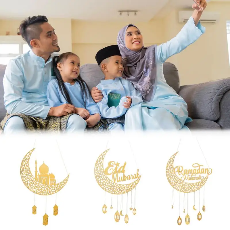 

Eid Mubaraks Decor Pendant Ornament Islamics Muslims Ramadans Decoration 2023 Ramadans Mubaraks Decor For Home Eid Al Adha Gift