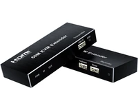 60m hdmi kvm extender 1080p over cat5e6 ethernet cable 1080p video converter for ps5 switch pc to tv monitor usb keyboard mouse