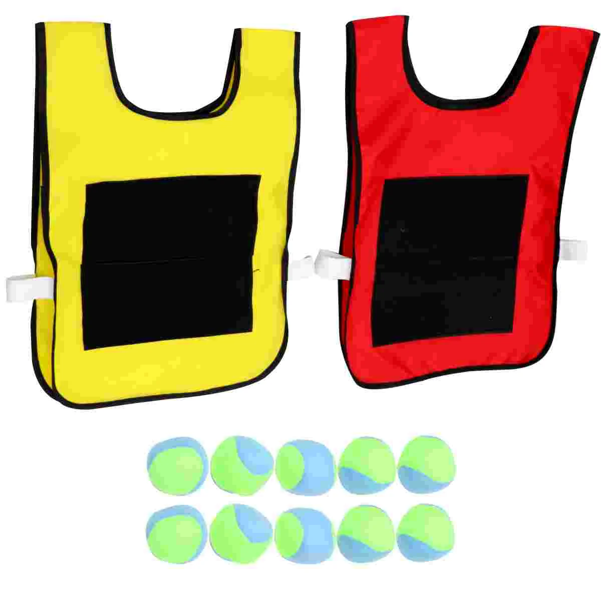 

2pcs Dodgeball Game Set Dodgeball Sticky Vest with 10 Balls Outdoor Throwing Game for Kids Beach Camping Party