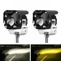 1pair motorcycle led work light dual lens external spot light motorbike spotlight waterproof e bike headlight replacement