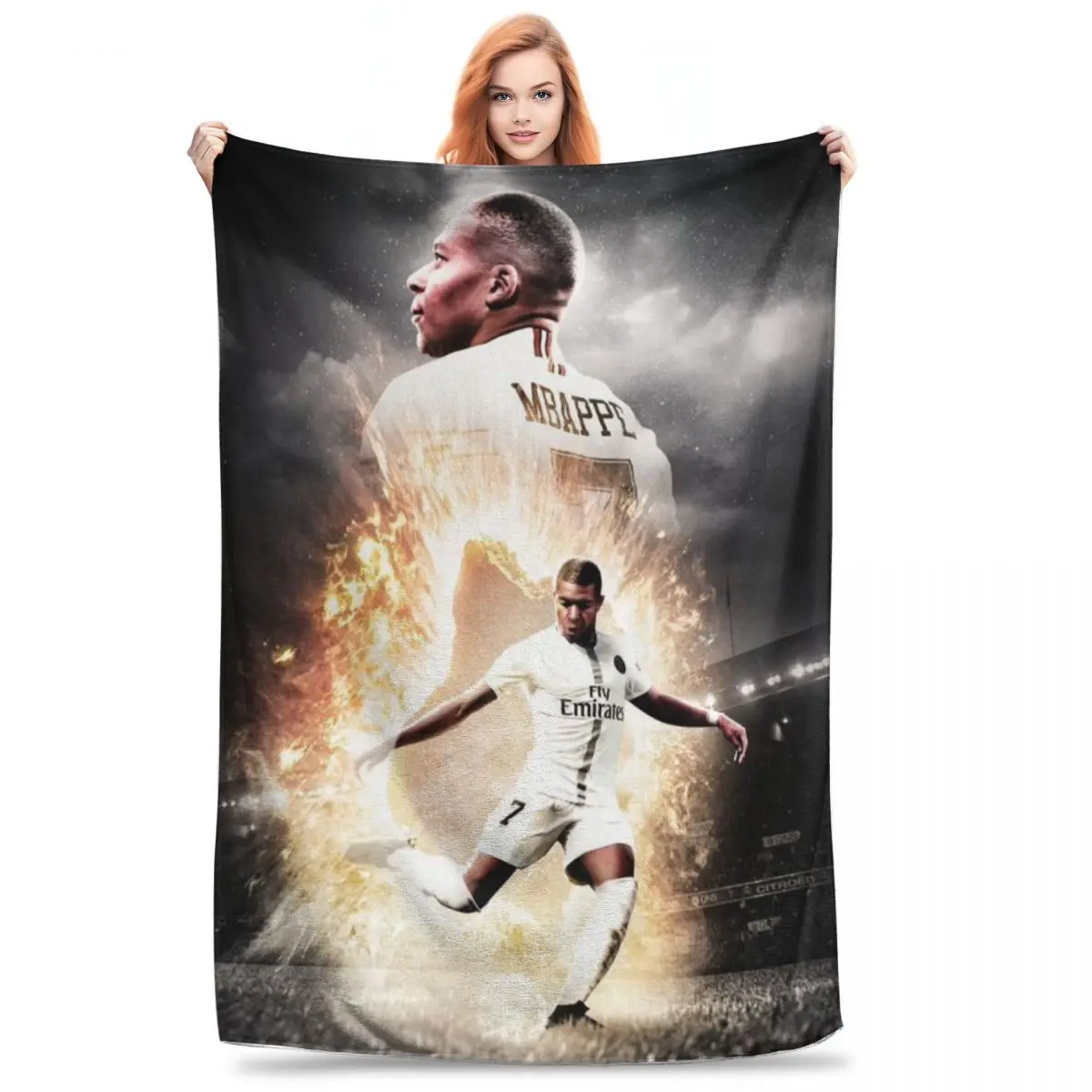 Одеяло Kylian Mbappe супер мягкие теплые легкие одеяла для дивана коврик разных