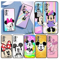 minnie mickey mouse color for xiaomi redmi note 10s 10 k50 k40 gaming pro 10 9at 9a 9c 9t 8 7a 6a 5 4x black tpu phone case