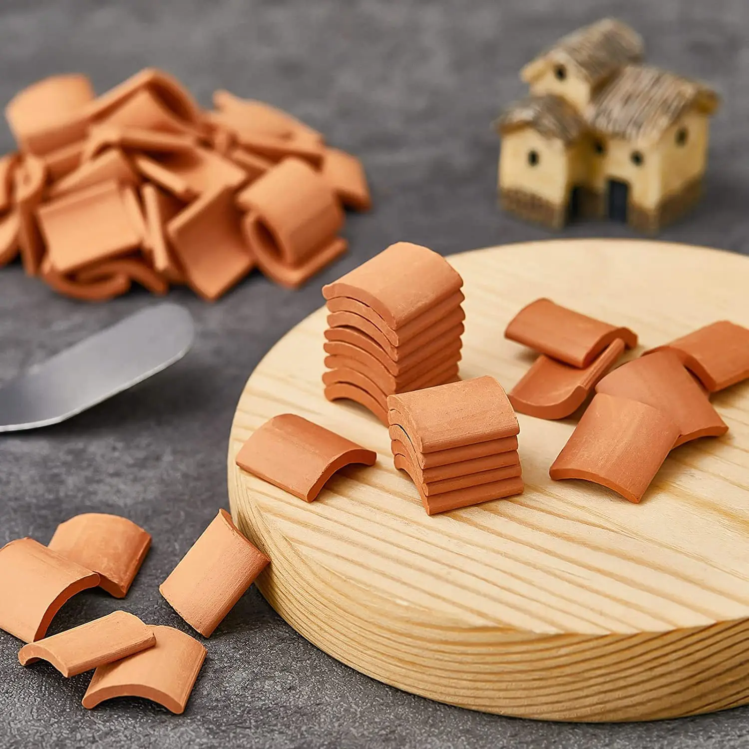 100 шт. миниатюрная черепица для кукольного домика