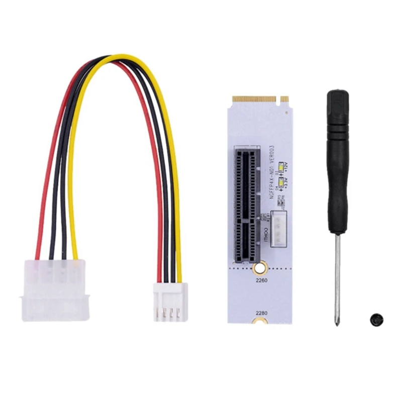 

Переходная карта NGFF M.2 на PCI-E 4X, адаптер M2 Key M на Pcie X4 светодиодный ным индикатором напряжения для майнинга биткоинов