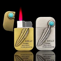 vintage gas lighters jet butane torch lighter windproof metal cigarette cigar lighter and smoking accessories gifts for men