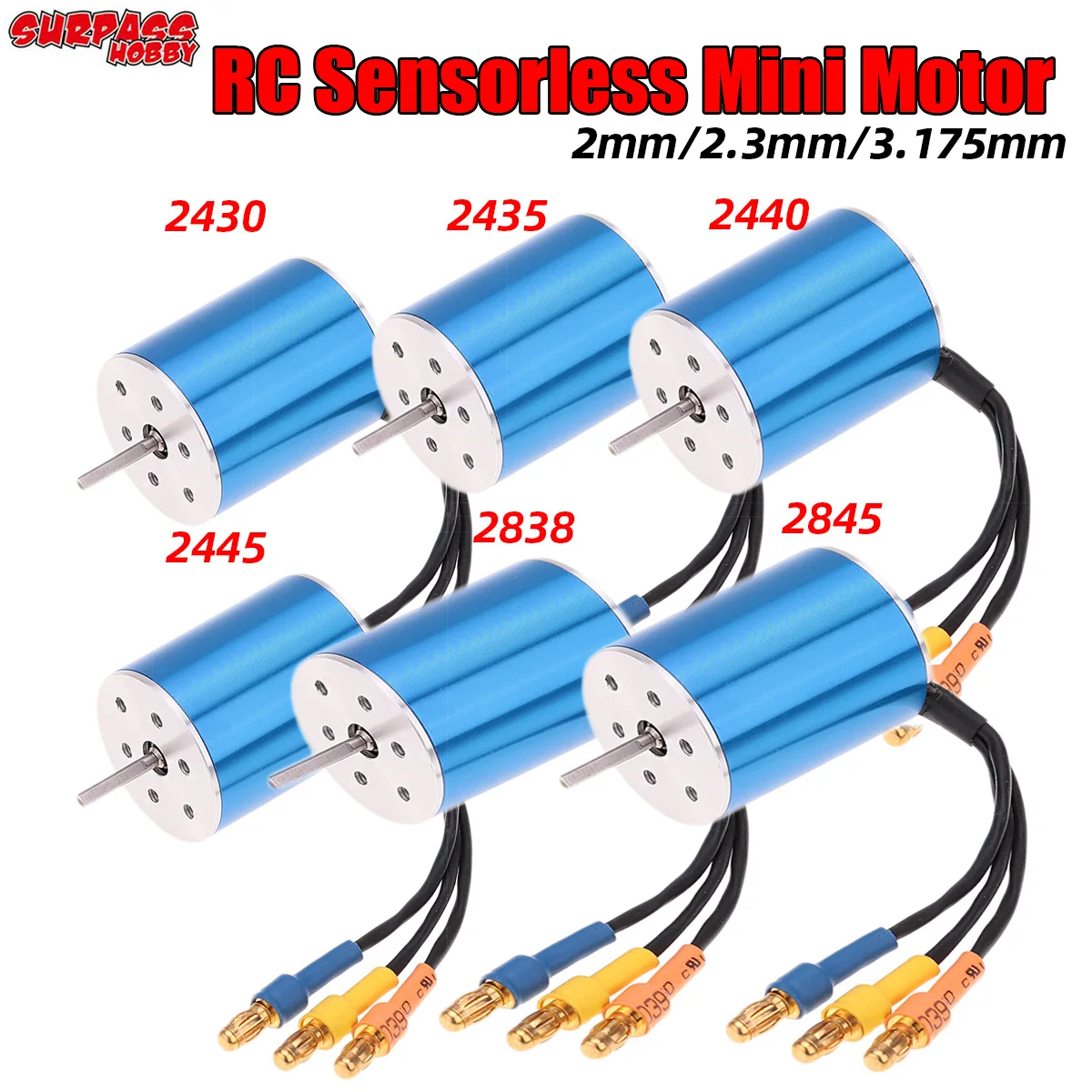 Бессенсорный двигатель 2430 2435 2440 2445 2838 для Wtloys, ремо, Timaya, Redcat 2845, 1/12, 1/14, 1/16, 1/18, аксессуары для радиоуправляемых автомобилей, лодок, самолетов