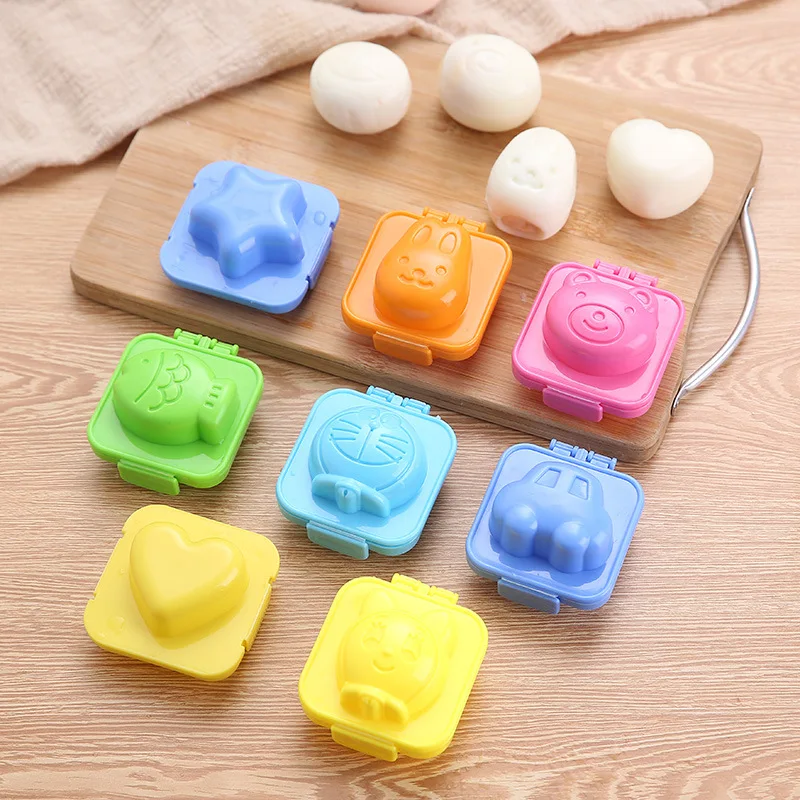 

Egg mold Cute Cartoon Baby Rice Ball Mold 3D Egg Ring Bento Accessories Rabbit Bear Fish Egg Decorating Tool sushi rice mold