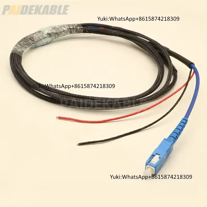 Фото Высококачественный кабель Paide PDK81300 2x18AWG+1SM с оптоволоконной оплеткой, низковольтный, термостойкий, для дронов, с разъемом FC, 1000В постоянного тока №1