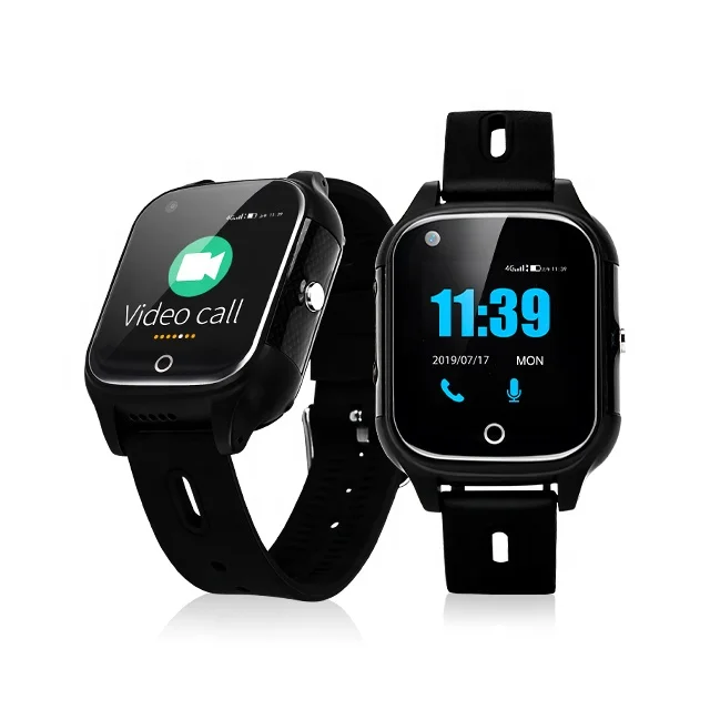 

4G fall alert SOS GPS Wifi security smart watch with heart rate blood pressure monitor for the elderly
