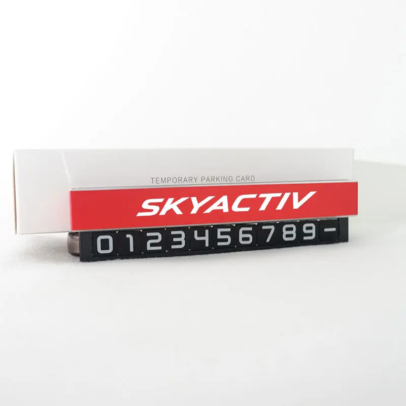 

Автомобильная парковочная карточка с номером телефона для Mazda Skyactive, стоп-карта для Mazda Skyactive 2, 3, 8, CX3, CX4, CX5, CX7, CX8, CX9, CX30, MX5