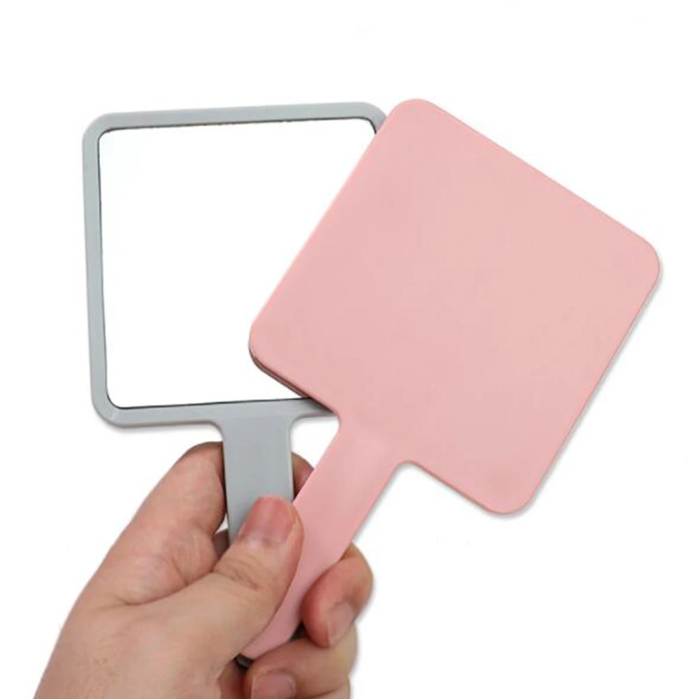Handheld Makeup Mirror Square Vanity with Handle Hand SPA Salon Compact Mirrors Cosmetic for Women |