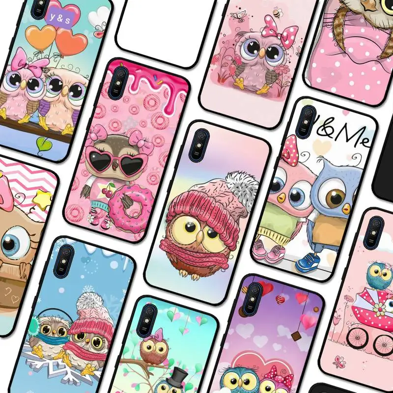 

Cartoon Cute Owl Phone Case for Redmi 5 6 7 8 9 A 5plus K20 4X S2 GO 6 K30 pro