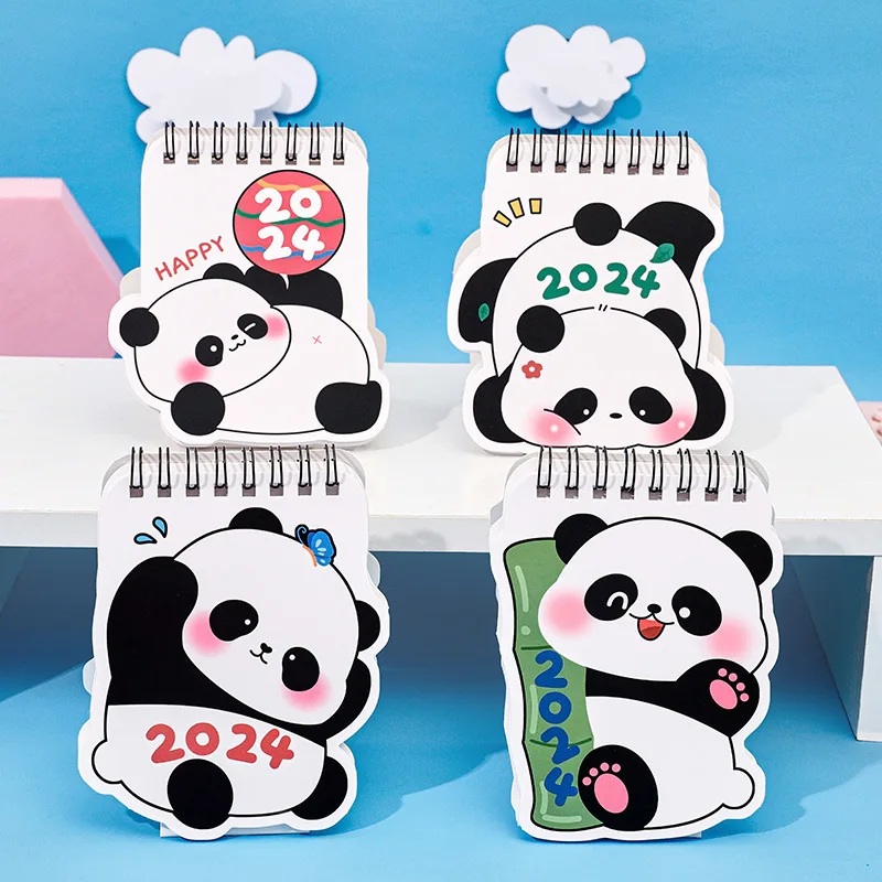 

2024 Desk Calendar Kawaii Panda Yearly Planner 365 Days Coil Calendar Daily Weekly Agenda Organizer To Do List Office Supplies