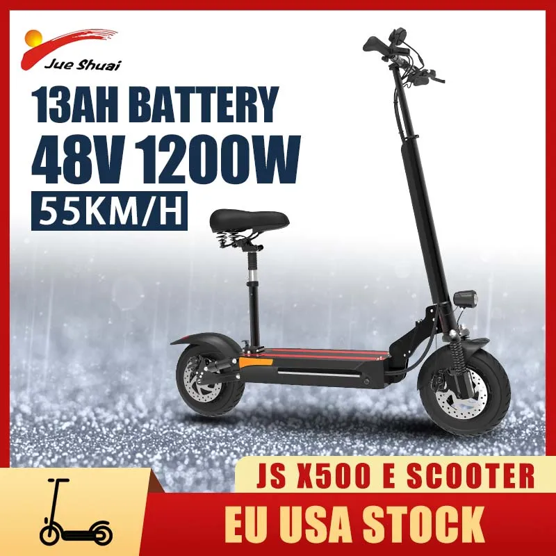 

X500 Electric Scooters 1200W 48V Rear Motor 55KM/H Speed Scooter Electric 13AH Lithium Battery 55KM Portable Folding Vehicle