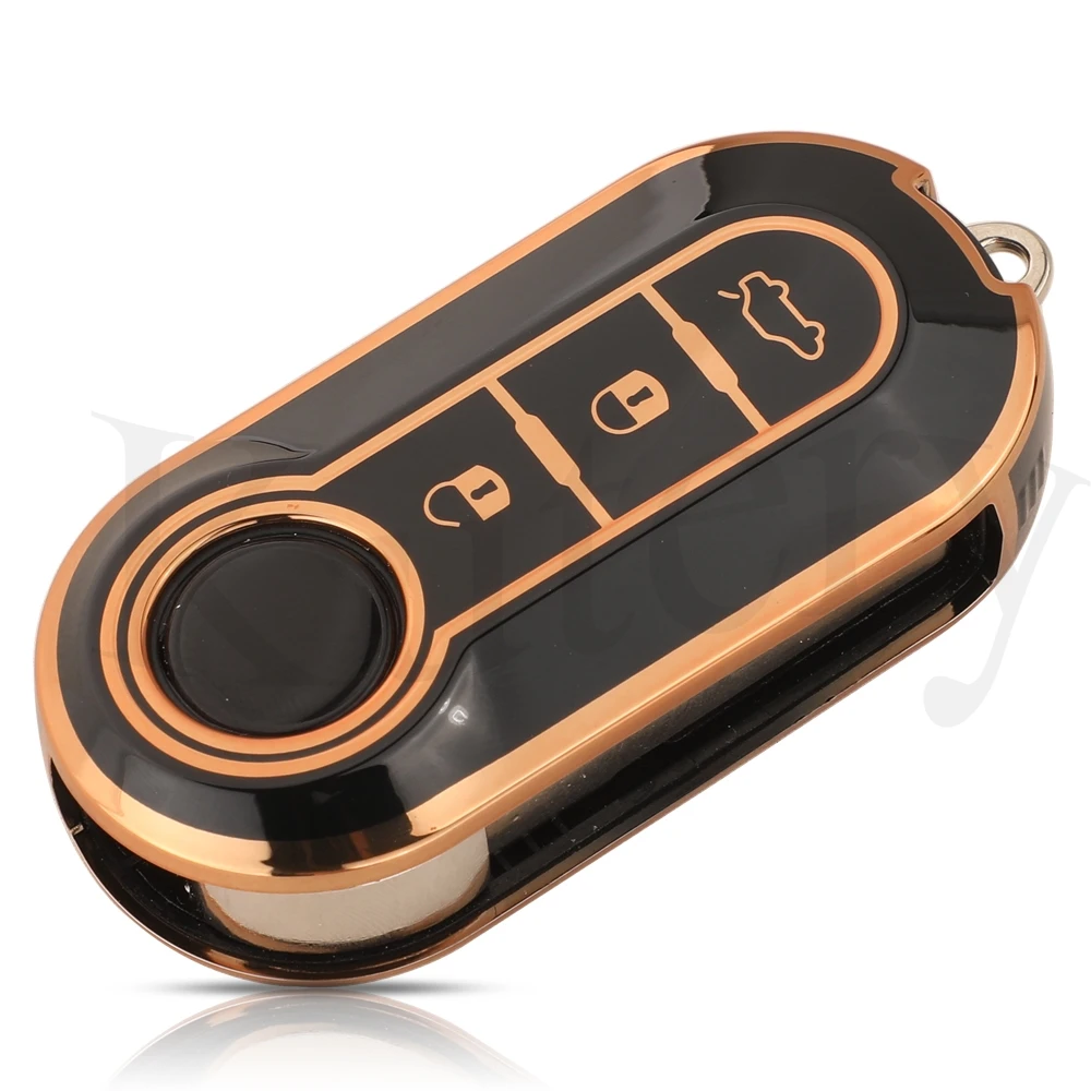 Мягкий Чехол Для Автомобильного Ключа Из ТПУ Jingyuqin Fiat 500 Ducato 500L Panda Punto Lancia Musa