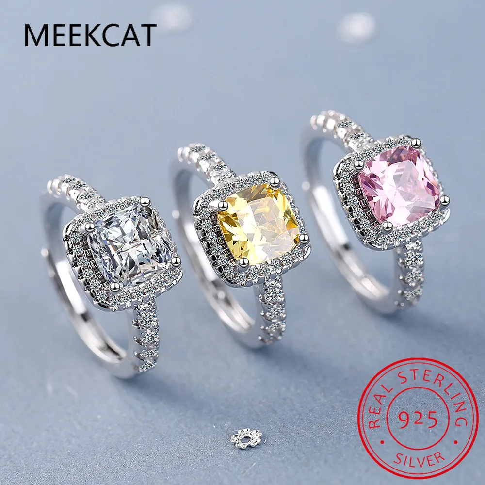 

Luxury Real 0.5-3CT D Color Moissanite Diamond Wedding Halo Rings for Women 925 Sterling Silver Engagement Ring Jewelry