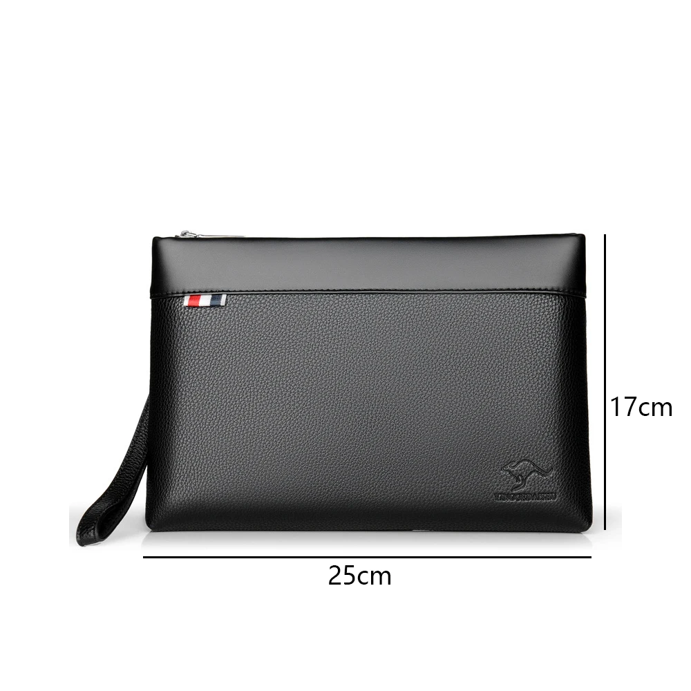 Clutch Bag Large Capacity Men Handbag For Phone Designer Leather 2022 Luxury Famous Brand Pouch For Boy Men Wallet images - 5