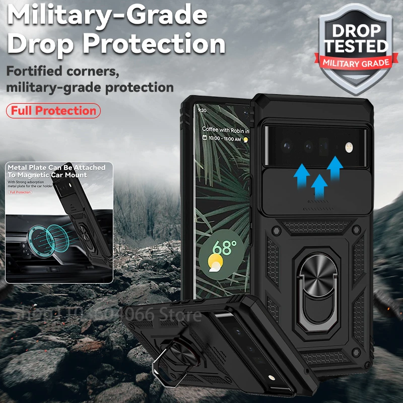 Противоударный чехол-кольцо для Google Pixel 6 Pro