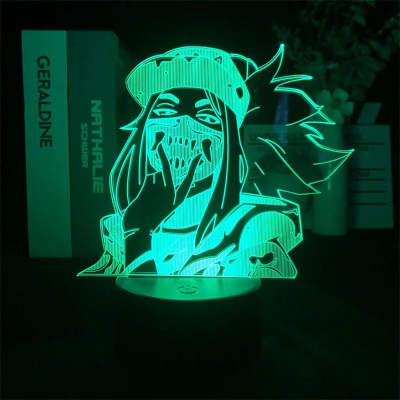 

Led Night Lamp Alarm Clock Base Light Akali Rogue Assassin League of Legends Game Battery Operated Projector Directly Supply