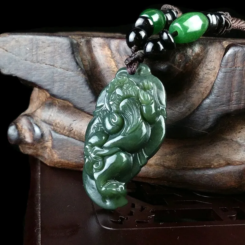 Natural Hetian Jade Sapphire One-leaf Fairy Pendant for Men and Women To Make A Fortune Overnight Transfer Pendant