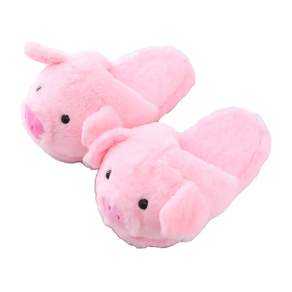 

Women Lovely Flip Flop Cute Pig Girls Hape Home Floor Soft Stripe Slippers Female Shoes Winter Spring Warm Shoes Chaussure Femme