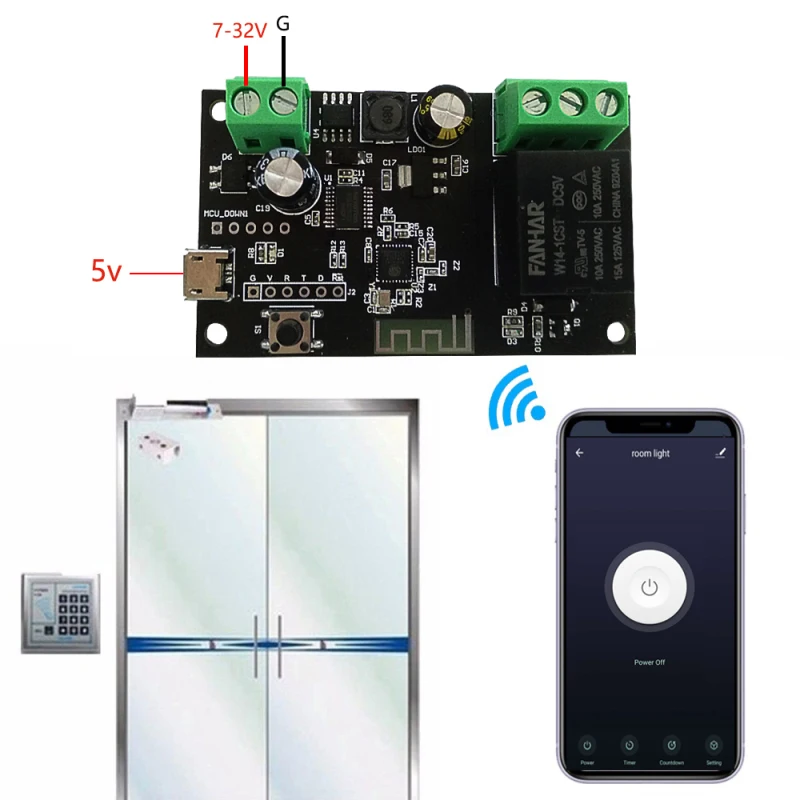 CORUI WiFi релейный модуль Tuya Smart Switch 12 В приложение Life с пультом дистанционного