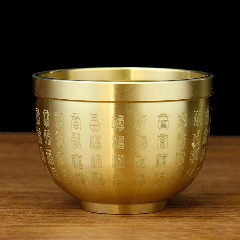 

Pure Brass Cornucopia Baifu Rice Cylinder Desktop Small Ornament Ashtray Study Decoration Gift Home Decoration Accessories Cup