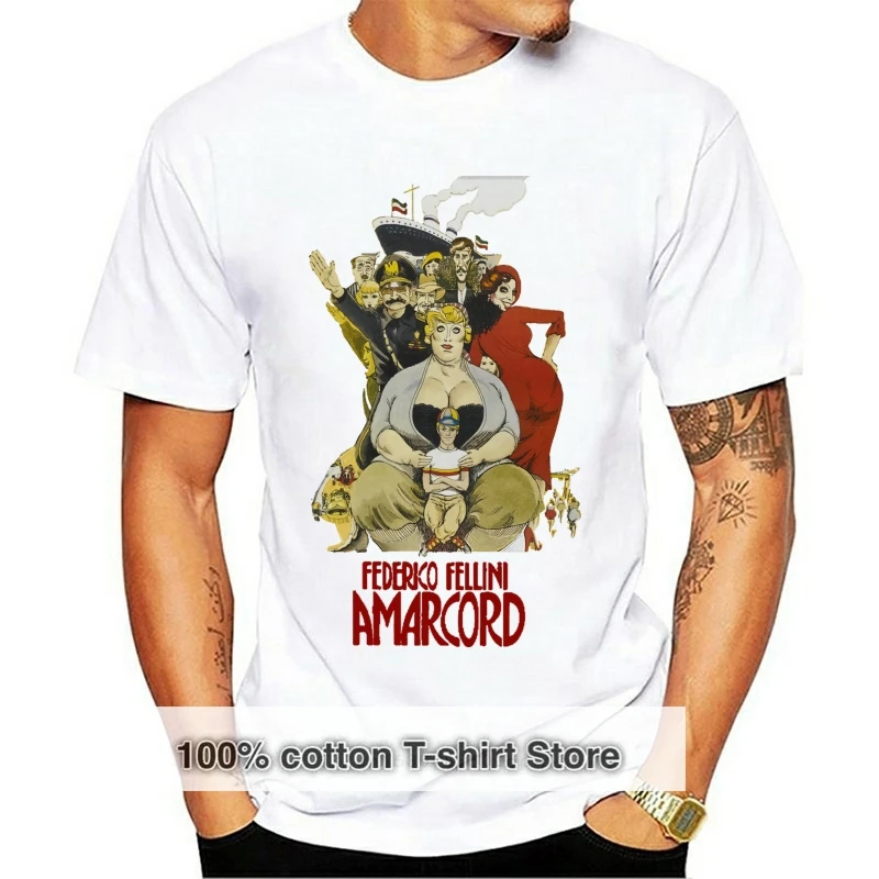 

New Men T Shirt Fashion Men Brand Fitness Slim Fit Uomo Donna Amarcord Fellini Rota Tonino Guerra T Shirts Funny