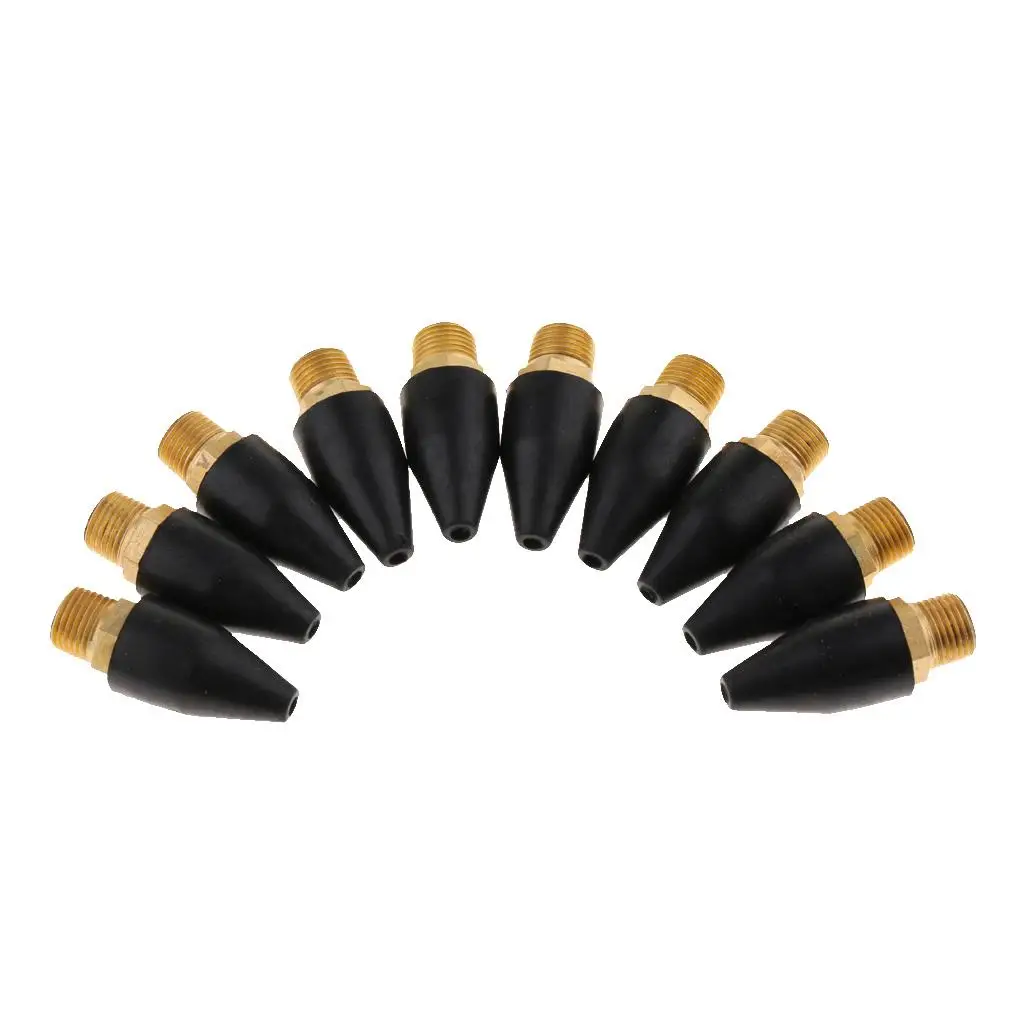 Набор из 10 резиновых воздушных конических насадок с латунным воздухозаборником
