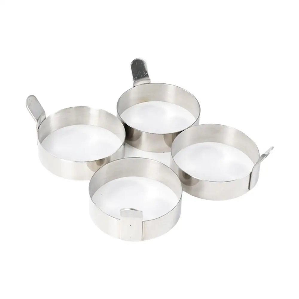 2 шт. круглая форма для жарки яиц из нержавеющей стали с антипригарным покрытием