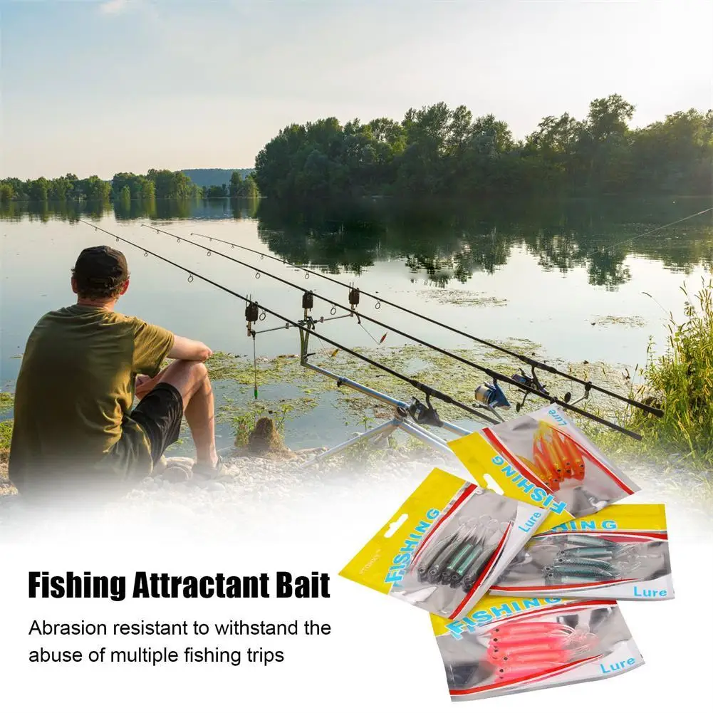 

5pcs Fishing Soft Bait Vivid Appearance Convenient Packaging Swimbait Wobblers Goods For Fishing Artificial Tackle