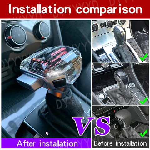 Для Volkswagen Passat B8 CC golf7 dsg ручка переключения передач Magotan Beetle Touareg Tiguan Jetta MK 6 7 светодиодный кристаллический рычаг переключения передач