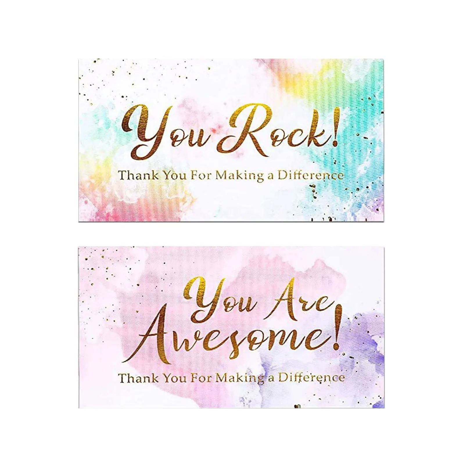 

200 шт./набор, открытки с акварелью и надписью «Thank You»