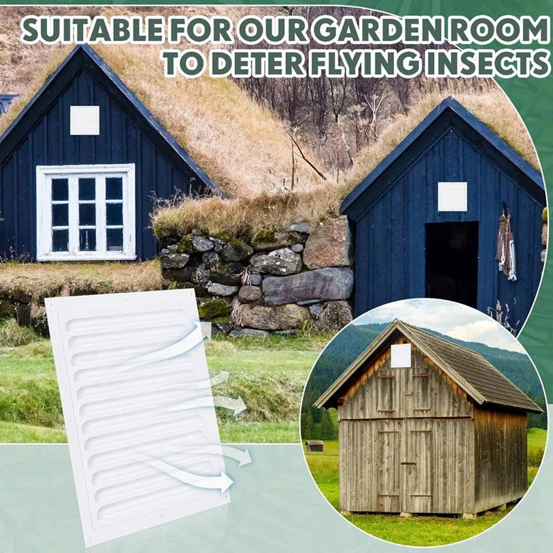 BEAU-2Pcs чердак вентиляционные отверстия алюминиевые настенные металлические с